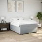 vidaXL Boxspringbett mit Matratze Hellgrau 160x200 cm Stoff vidaXL Boxspringbett mit Matratze Hellgrau 160x200 cm Stoff