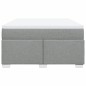 vidaXL Boxspringbett mit Matratze Hellgrau 160x200 cm Stoff vidaXL Boxspringbett mit Matratze Hellgrau 160x200 cm Stoff