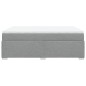 vidaXL Boxspringbett mit Matratze Hellgrau 160x200 cm Stoff vidaXL Boxspringbett mit Matratze Hellgrau 160x200 cm Stoff