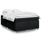 vidaXL Boxspringbett mit Matratze Schwarz 160x200 cm Stoff vidaXL Boxspringbett mit Matratze Schwarz 160x200 cm Stoff