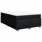 vidaXL Boxspringbett mit Matratze Schwarz 160x200 cm Stoff vidaXL Boxspringbett mit Matratze Schwarz 160x200 cm Stoff
