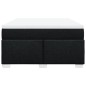 vidaXL Boxspringbett mit Matratze Schwarz 160x200 cm Stoff vidaXL Boxspringbett mit Matratze Schwarz 160x200 cm Stoff