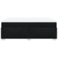 vidaXL Boxspringbett mit Matratze Schwarz 160x200 cm Stoff vidaXL Boxspringbett mit Matratze Schwarz 160x200 cm Stoff