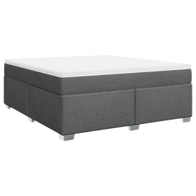 vidaXL Boxspringbett mit Matratze Dunkelgrau 180x200 cm Stoff