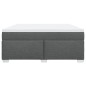 vidaXL Boxspringbett mit Matratze Dunkelgrau 180x200 cm Stoff vidaXL Boxspringbett mit Matratze Dunkelgrau 180x200 cm Stoff