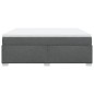 vidaXL Boxspringbett mit Matratze Dunkelgrau 180x200 cm Stoff vidaXL Boxspringbett mit Matratze Dunkelgrau 180x200 cm Stoff