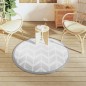 vidaXL Outdoor-Teppich Grau Ø120 cm PP vidaXL Outdoor-Teppich Grau Ø120 cm PP