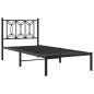 vidaXL Bettgestell mit Kopfteil Metall Schwarz 80x200 cm vidaXL Bettgestell mit Kopfteil Metall Schwarz 80x200 cm