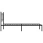 vidaXL Bettgestell mit Kopfteil Metall Schwarz 80x200 cm vidaXL Bettgestell mit Kopfteil Metall Schwarz 80x200 cm