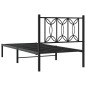 vidaXL Bettgestell mit Kopfteil Metall Schwarz 80x200 cm vidaXL Bettgestell mit Kopfteil Metall Schwarz 80x200 cm