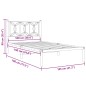 vidaXL Bettgestell mit Kopfteil Metall Weiß 100x190 cm vidaXL Bettgestell mit Kopfteil Metall Weiß 100x190 cm
