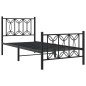 vidaXL Bettgestell mit Kopf- und Fußteil Metall Schwarz 90x190 cm vidaXL Bettgestell mit Kopf- und Fußteil Metall Schwarz 90x190 cm