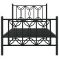 vidaXL Bettgestell mit Kopf- und Fußteil Metall Schwarz 90x190 cm vidaXL Bettgestell mit Kopf- und Fußteil Metall Schwarz 90x190 cm