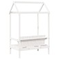 vidaXL Bank mit Dach Weiß 117,5x70x176,5 cm Massivholz Kiefer vidaXL Bank mit Dach Weiß 117,5x70x176,5 cm Massivholz Kiefer