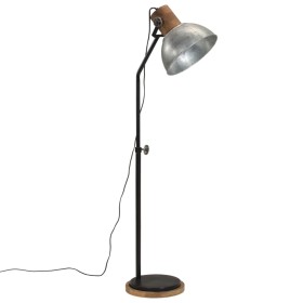 vidaXL Stehleuchte 25 W Vintage Silbern 30x30x100-150 cm E27