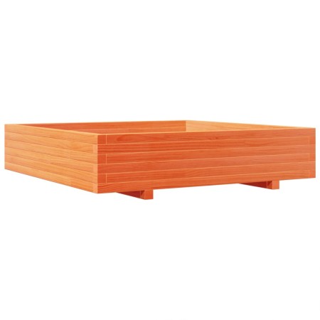 vidaXL Pflanzkübel Wachsbraun 110x110x26,5 cm Massivholz Kiefer