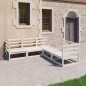 5-tlg. Garten-Lounge-Set Weiß Kiefer Massivholz 5-tlg. Garten-Lounge-Set Weiß Kiefer Massivholz