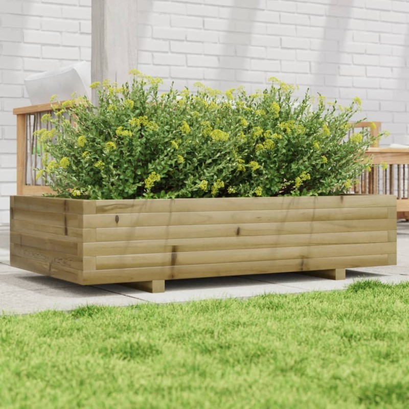 vidaXL Pflanzkübel 110x60x26,5 cm Kiefernholz Imprägniert vidaXL Pflanzkübel 110x60x26,5 cm Kiefernholz Imprägniert