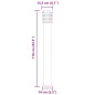 vidaXL Wegeleuchte Silbern 110 cm Edelstahl vidaXL Wegeleuchte Silbern 110 cm Edelstahl