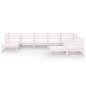 vidaXL 9-tlg. Garten-Lounge-Set Weiß Kiefer Massivholz vidaXL 9-tlg. Garten-Lounge-Set Weiß Kiefer Massivholz