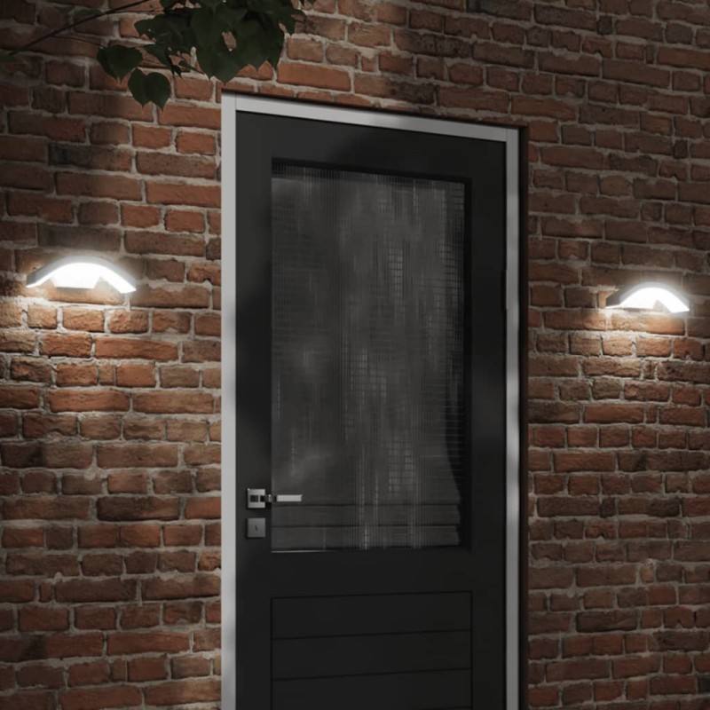 vidaXL LED-Außenwandleuchten mit Sensor 2 Stk. Weiß Aludruckguss vidaXL LED-Außenwandleuchten mit Sensor 2 Stk. Weiß Aludruckguss