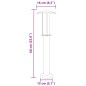 vidaXL Wegeleuchten 3 Stk. Silbern 60 cm Edelstahl vidaXL Wegeleuchten 3 Stk. Silbern 60 cm Edelstahl