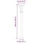 vidaXL Wegeleuchten 3 Stk. Silbern 100 cm Edelstahl vidaXL Wegeleuchten 3 Stk. Silbern 100 cm Edelstahl