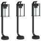 vidaXL Wegeleuchten 3 Stk. Schwarz 60 cm Edelstahl vidaXL Wegeleuchten 3 Stk. Schwarz 60 cm Edelstahl