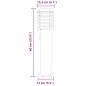 vidaXL Wegeleuchte mit Steckdose Silbern 60 cm Edelstahl vidaXL Wegeleuchte mit Steckdose Silbern 60 cm Edelstahl