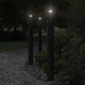 vidaXL Wegeleuchte mit Bewegungsmelder Schwarz 110 cm Edelstahl
