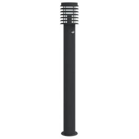 vidaXL Wegeleuchte mit Bewegungsmelder Schwarz 110 cm Edelstahl