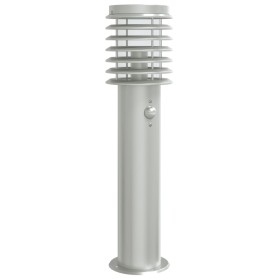 vidaXL Wegeleuchte mit Bewegungsmelder Silbern 60 cm Edelstahl