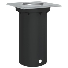 vidaXL Bodeneinbauleuchte Quadratisch Schwarz 10,5x10,5cm Aludruckguss