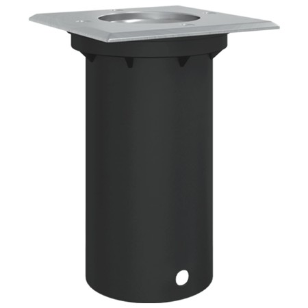 vidaXL Bodeneinbauleuchte Quadratisch Schwarz 10,5x10,5cm Aludruckguss