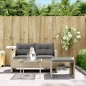 vidaXL 3-tlg. Garten-Sofagarnitur mit Kissen Hellgrau Poly Rattan vidaXL 3-tlg. Garten-Sofagarnitur mit Kissen Hellgrau Poly Rattan