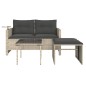vidaXL 3-tlg. Garten-Sofagarnitur mit Kissen Hellgrau Poly Rattan vidaXL 3-tlg. Garten-Sofagarnitur mit Kissen Hellgrau Poly Rattan