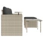 vidaXL 3-tlg. Garten-Sofagarnitur mit Kissen Hellgrau Poly Rattan vidaXL 3-tlg. Garten-Sofagarnitur mit Kissen Hellgrau Poly Rattan