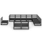 10-tlg. Garten-Lounge-Set Schwarz Massivholz Kiefer 10-tlg. Garten-Lounge-Set Schwarz Massivholz Kiefer