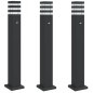 vidaXL Wegeleuchten mit Bewegungsmelder 3 Stk. Schwarz 80 cm Aluminium vidaXL Wegeleuchten mit Bewegungsmelder 3 Stk. Schwarz 80 cm Aluminium