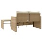 vidaXL 3-tlg. Garten-Sofagarnitur mit Kissen Beige Poly Rattan vidaXL 3-tlg. Garten-Sofagarnitur mit Kissen Beige Poly Rattan