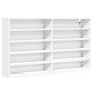 vidaXL Vitrinenschrank Weiß 100x15x58 cm Holzwerkstoff vidaXL Vitrinenschrank Weiß 100x15x58 cm Holzwerkstoff