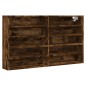 vidaXL Vitrinenschrank Räuchereiche 100x15x58 cm Holzwerkstoff vidaXL Vitrinenschrank Räuchereiche 100x15x58 cm Holzwerkstoff