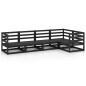 5-tlg. Garten-Lounge-Set Schwarz Massivholz Kiefer 5-tlg. Garten-Lounge-Set Schwarz Massivholz Kiefer