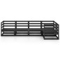 5-tlg. Garten-Lounge-Set Schwarz Massivholz Kiefer 5-tlg. Garten-Lounge-Set Schwarz Massivholz Kiefer
