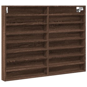 vidaXL Vitrinenschrank Braun Eichen-Optik 100x8,5x75 cm Holzwerkstoff