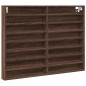 vidaXL Vitrinenschrank Braun Eichen-Optik 100x8,5x75 cm Holzwerkstoff vidaXL Vitrinenschrank Braun Eichen-Optik 100x8,5x75 cm Holzwerkstoff