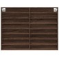 vidaXL Vitrinenschrank Braun Eichen-Optik 100x8,5x75 cm Holzwerkstoff vidaXL Vitrinenschrank Braun Eichen-Optik 100x8,5x75 cm Holzwerkstoff