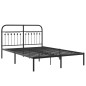vidaXL Bettgestell mit Kopfteil Metall Schwarz 140x190 cm vidaXL Bettgestell mit Kopfteil Metall Schwarz 140x190 cm