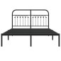 vidaXL Bettgestell mit Kopfteil Metall Schwarz 140x190 cm vidaXL Bettgestell mit Kopfteil Metall Schwarz 140x190 cm
