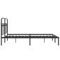 vidaXL Bettgestell mit Kopfteil Metall Schwarz 140x190 cm vidaXL Bettgestell mit Kopfteil Metall Schwarz 140x190 cm
